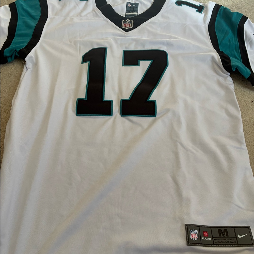 Nike Men's White and Teal Panther Jersey
